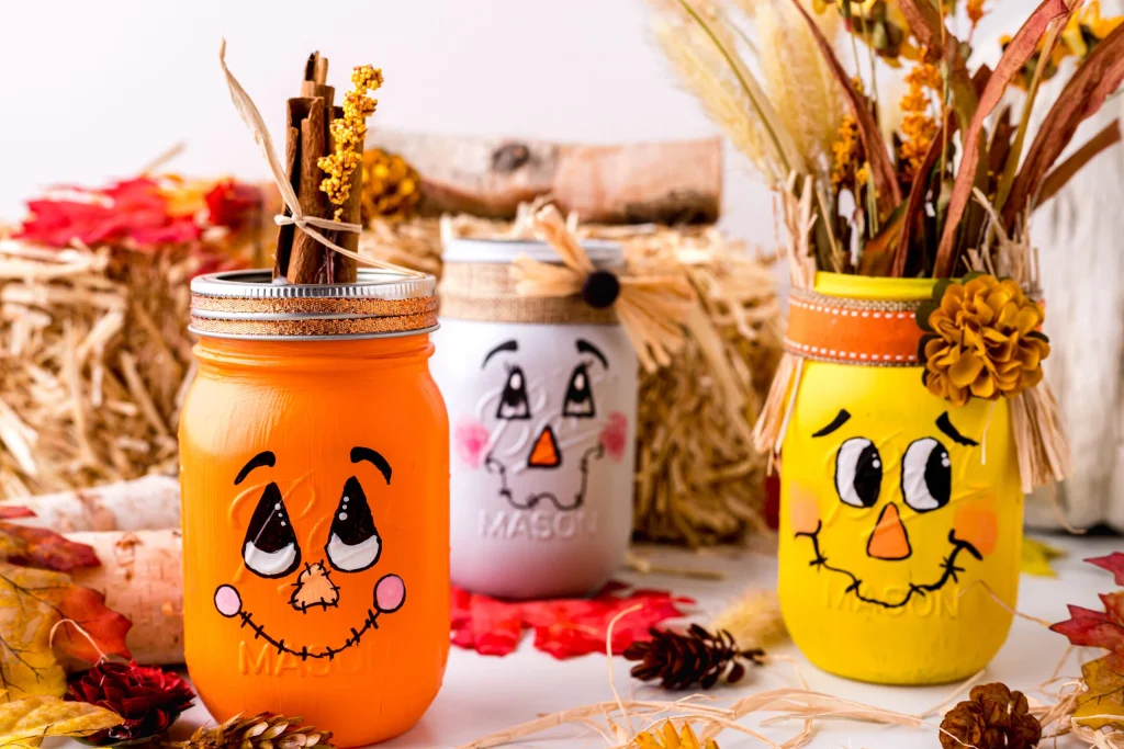 DIY Painted Mason Jars, Stylish Home Decor Craft